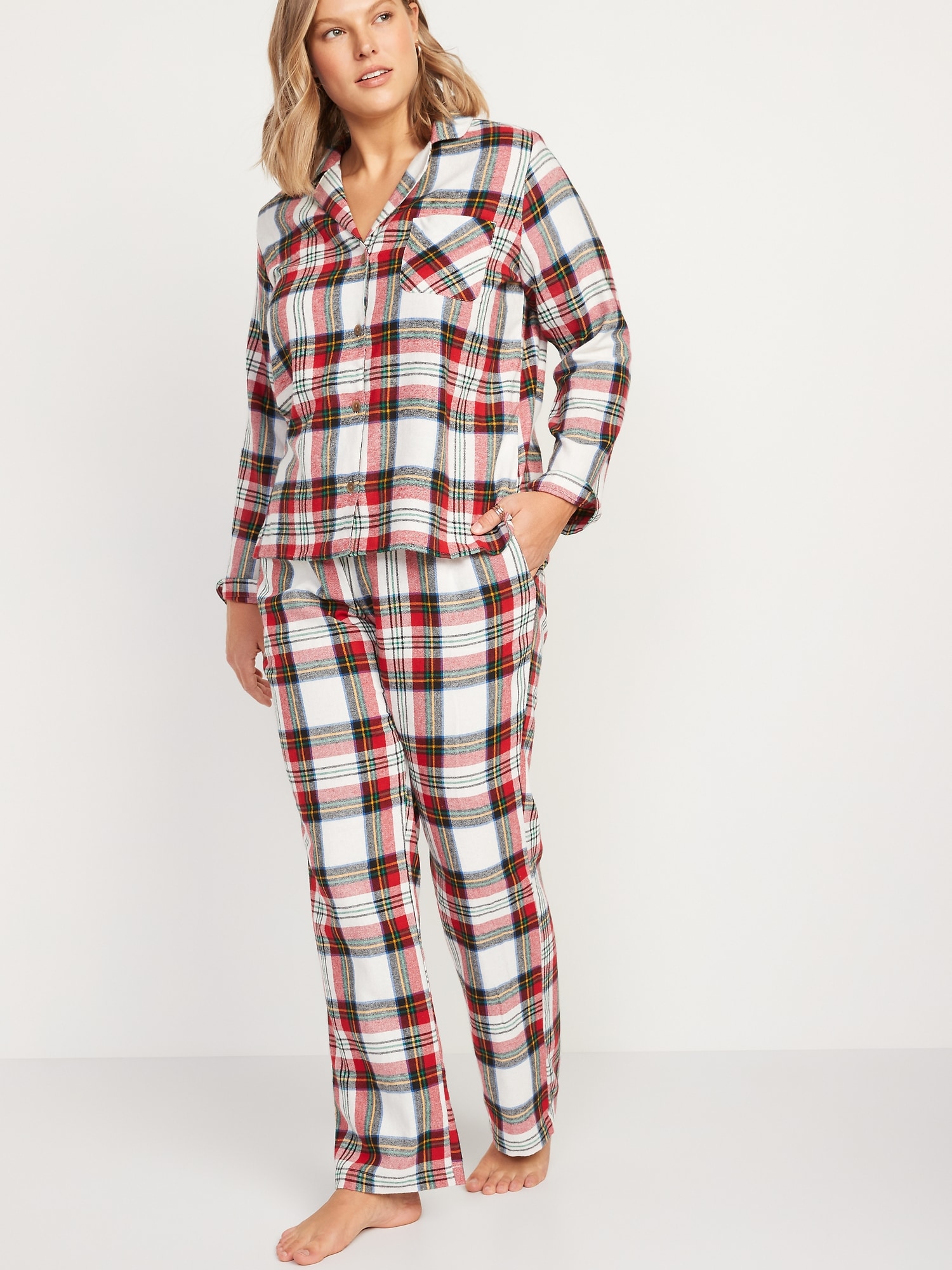 Matching Printed Flannel Pajama Set for Women | Old Navy