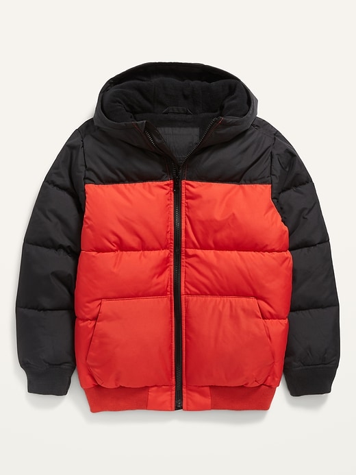 View large product image 2 of 3. Water-Resistant Hooded Frost-Free Puffer Jacket for Boys