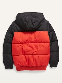 View large product image 3 of 3. Water-Resistant Hooded Frost-Free Puffer Jacket for Boys