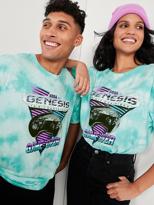 Oldnavy Sega Genesis "Game Over" Gender-Neutral Tie-Dye T-Shirt for Adults