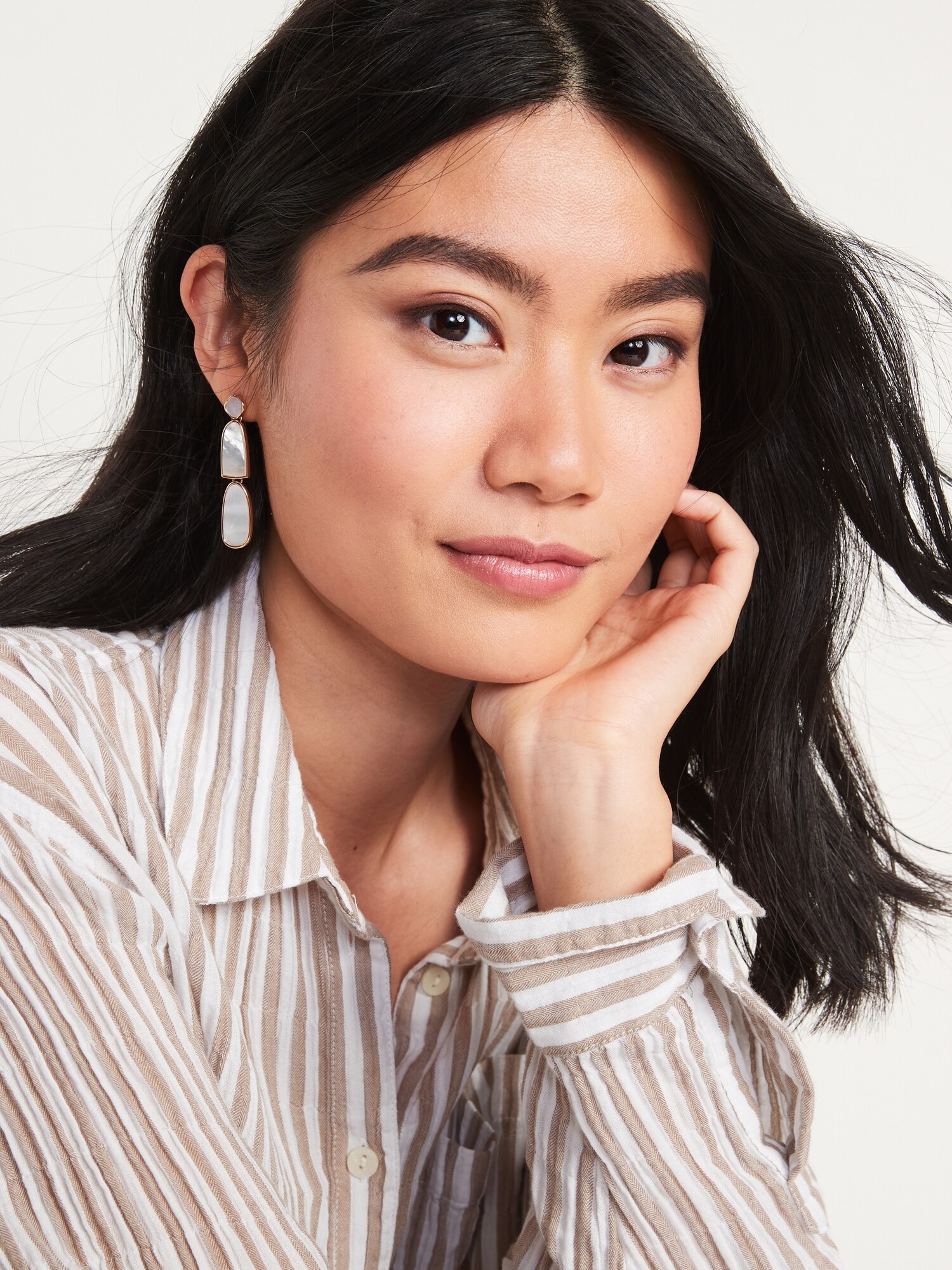 GoldToned Shell Ear Hangers for Women Old Navy