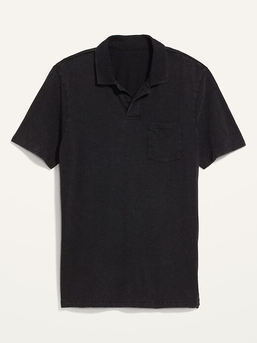 Image number 4 showing, Vintage Garment-Dyed Slub-Knit Polo Shirt