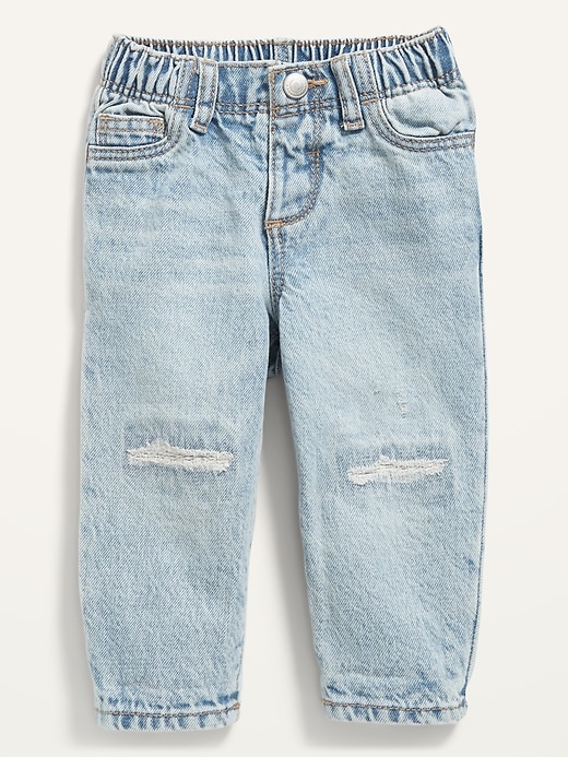 View large product image 1 of 2. Unisex Loose Ripped Jeans for Baby