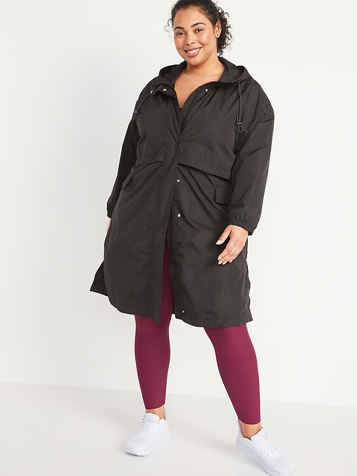 Image number 6 showing, Oversized Water-Resistant Hooded Coat