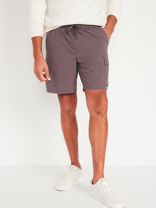 Image number 1 showing, Pull-On Cargo Shorts for Men -- 7-inch inseam