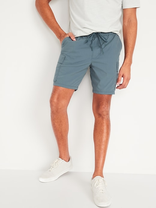 View large product image 1 of 1. Pull-On Cargo Shorts -- 7-inch inseam