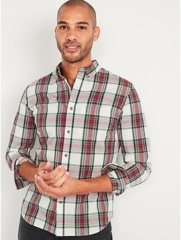 Slim-Fit Printed Built-In Flex Everyday Shirt for Men