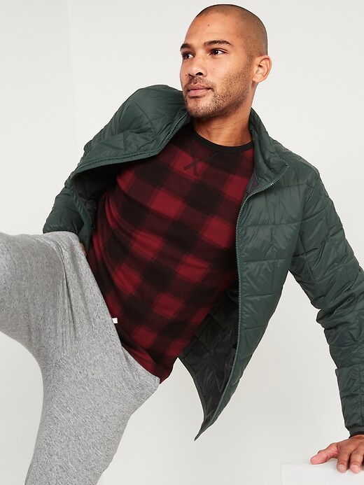 Image number 3 showing, Plaid Thermal-Knit Long-Sleeve T-Shirt