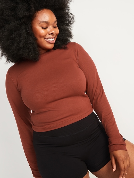 Image number 1 showing, UltraLite Ribbed Cropped Top