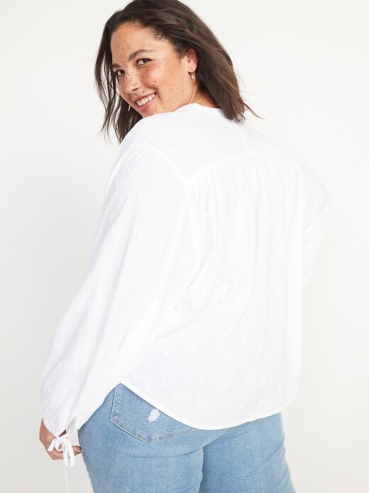 Image number 8 showing, Elbow-Sleeve Embroidered Blouse for Women