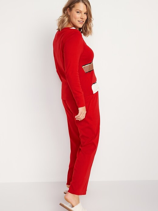 Image number 2 showing, Holiday Graphic Pajama Set for Women