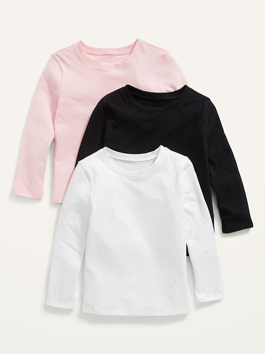 View large product image 1 of 2. Unisex Long-Sleeve T-Shirt 3-Pack for Toddler