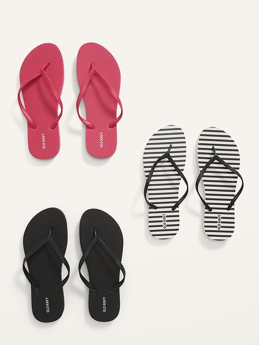 View large product image 2 of 2. Flip-Flop Sandals 3-Pack for Women (Partially Plant-Based)