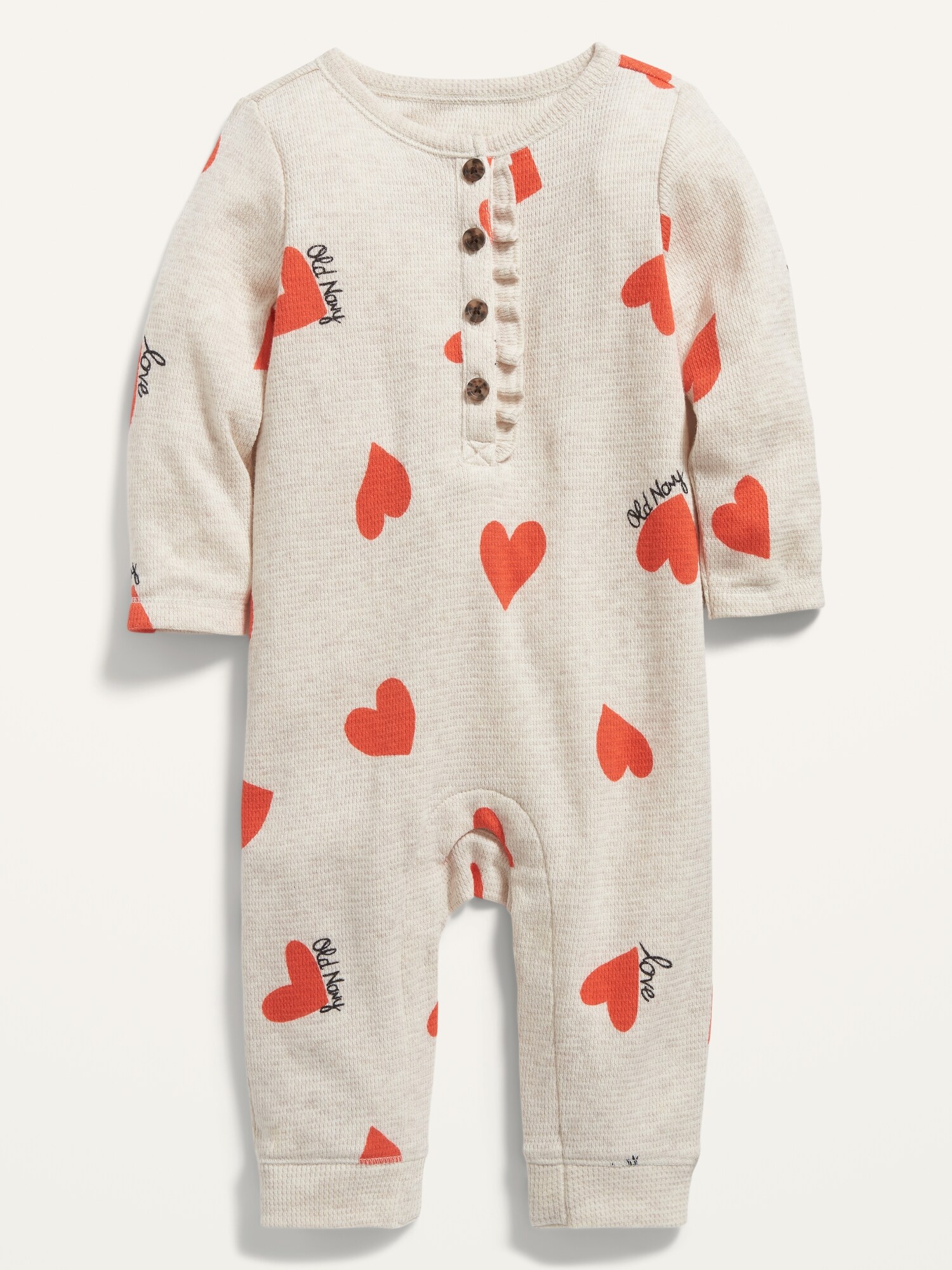 Ruffled Printed ThermalKnit OnePiece for Baby Old Navy