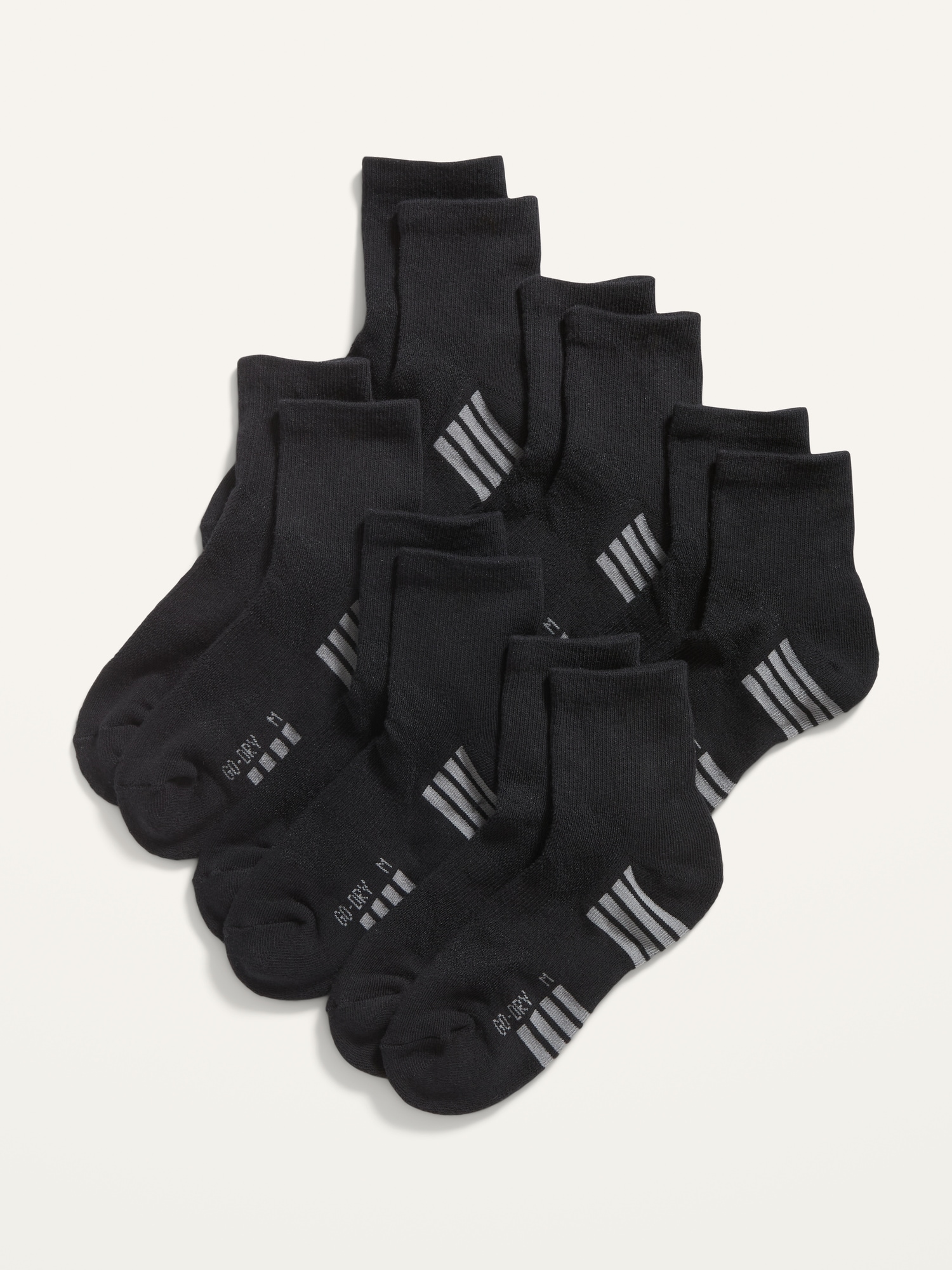 Go-Dry Quarter Crew Socks 6-Pack for Boys | Old Navy