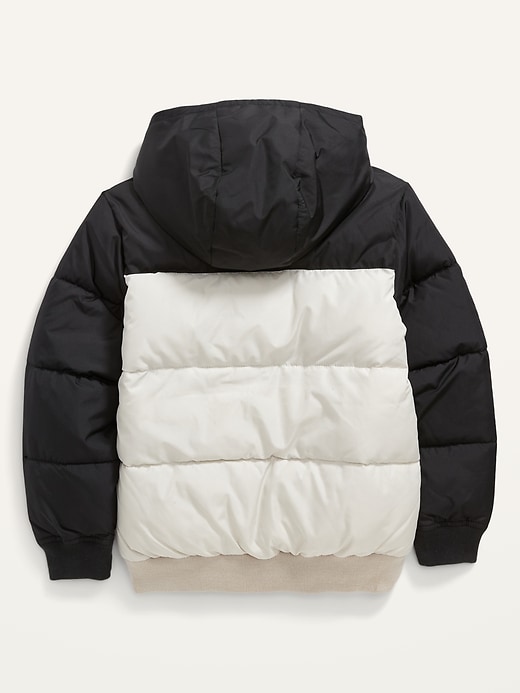 View large product image 2 of 2. Water-Resistant Hooded Frost-Free Puffer Jacket for Boys