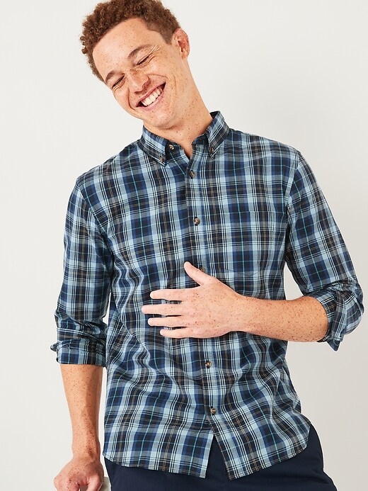 Old Navy Slim-Fit Built-In Flex Everyday Printed Shirt for Men. 1