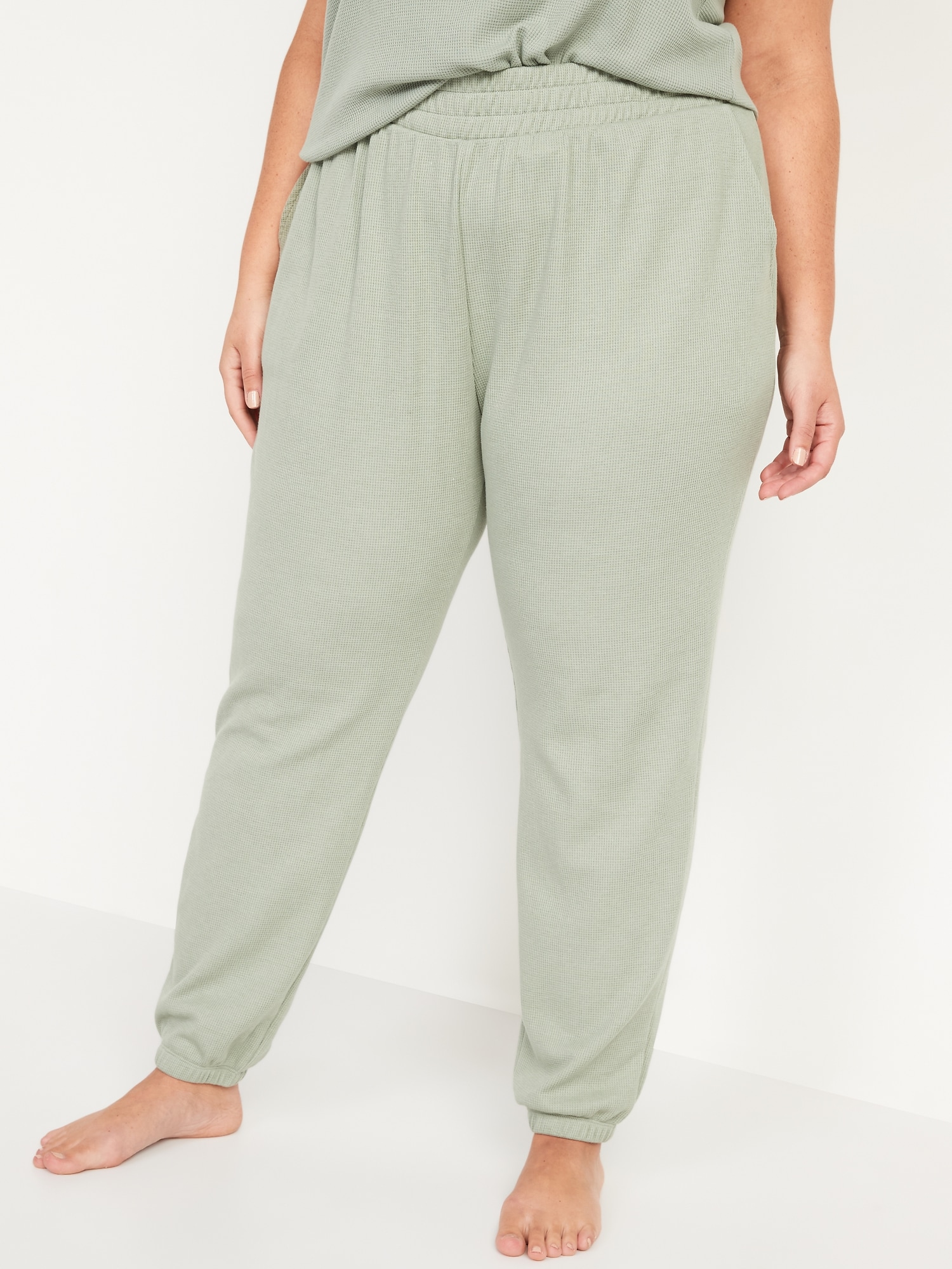 High-Waisted Thermal Jogger Lounge Pants for Women