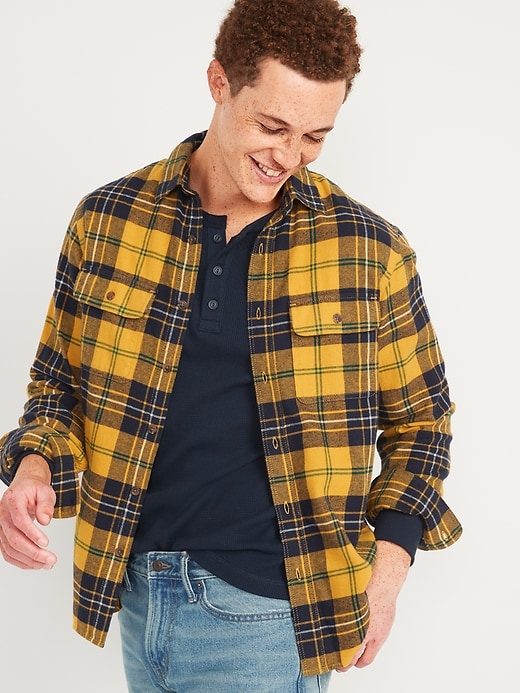 Old Navy - Regular-Fit Patterned Flannel Shirt for Men