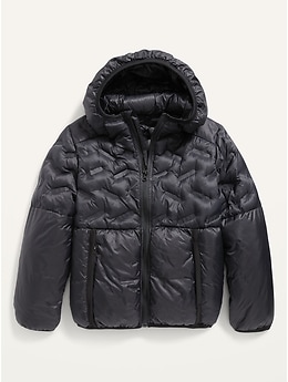 boys black puffa jacket