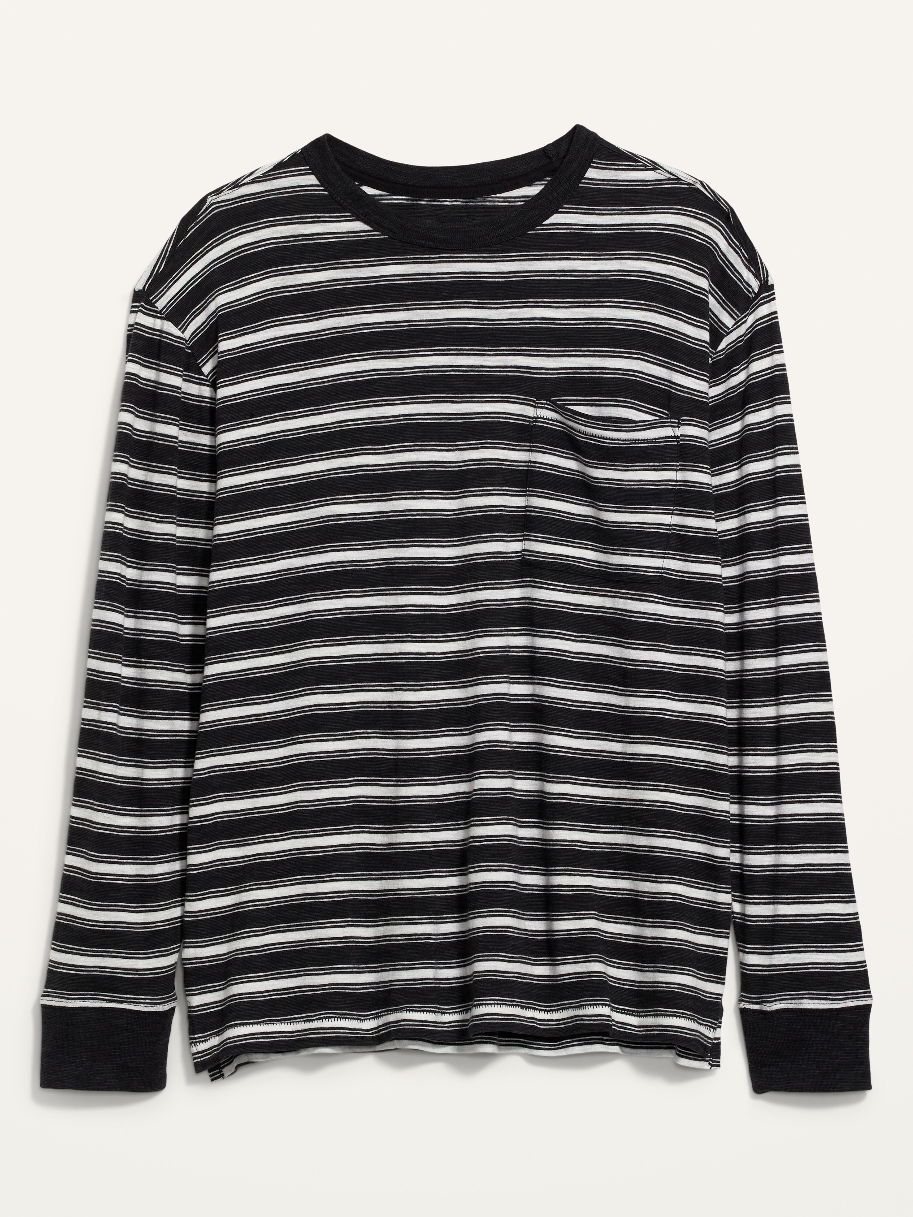 Oversized Striped Long-Sleeve T-Shirt | Old Navy