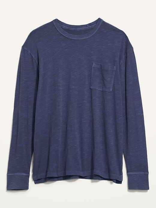 Image number 1 showing, Vintage Garment-Dyed Long-Sleeve Pocket T-Shirt for Men