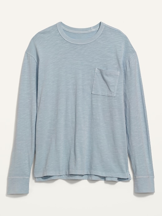 View large product image 1 of 1. Vintage Garment-Dyed Long-Sleeve Pocket T-Shirt