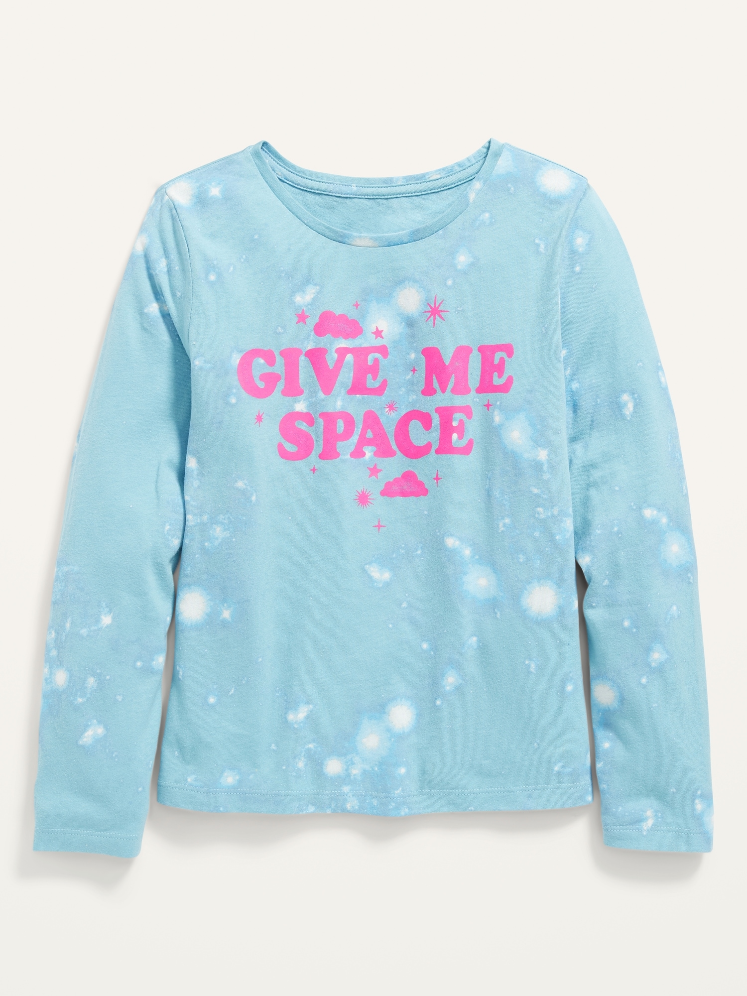 Old Navy Long-Sleeve Graphic T-Shirt for Girls blue. 1