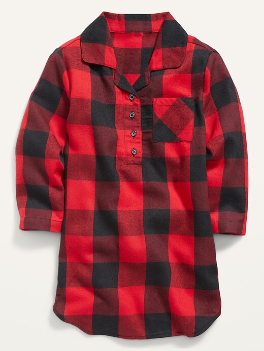 View large product image 2 of 2. Matching Plaid Flannel Nightgown for Toddler Girls & Baby