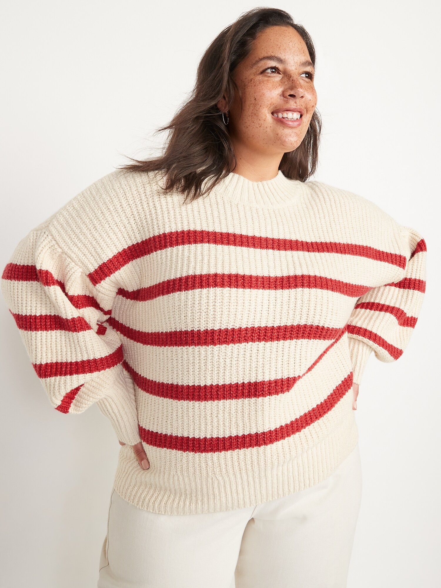 トップス MAISONEUREKA STRIPERIBMOCKNECK Striped Ribbed-knit Mockneck Top For Women | Factory