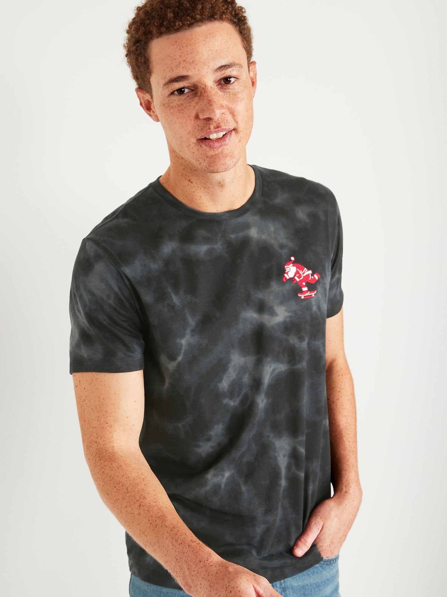 Graphic Soft-Washed Crew-Neck T-Shirt for Men