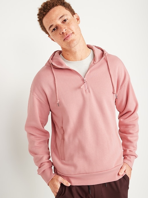 View large product image 1 of 1. Quarter-Zip Hybrid Hoodie