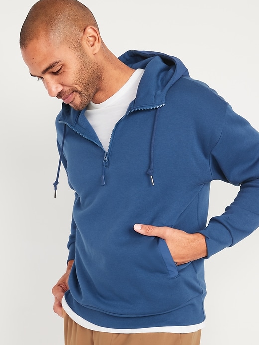 View large product image 1 of 1. Quarter-Zip Hybrid Hoodie