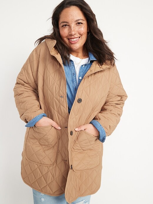 old navy brown womens coat