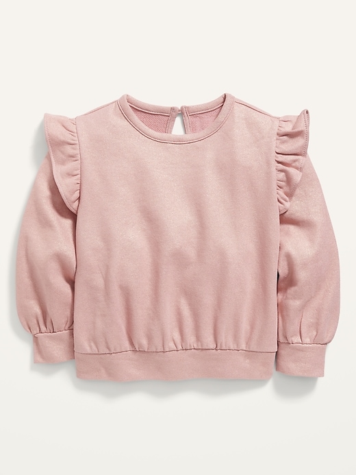 Ruffled Sparkle-Knit Sweatshirt for Toddler Girls | Old Navy