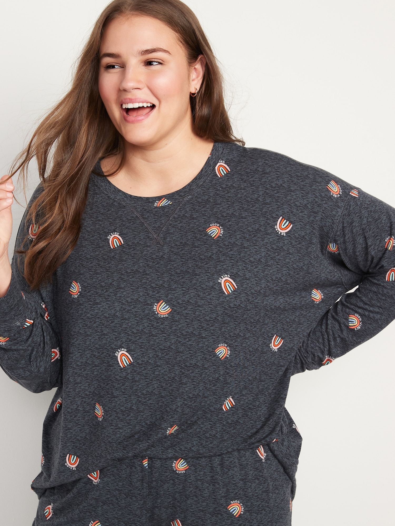 Womens Plus Size Just Hit The Snooze Button Pajama Top and Polka