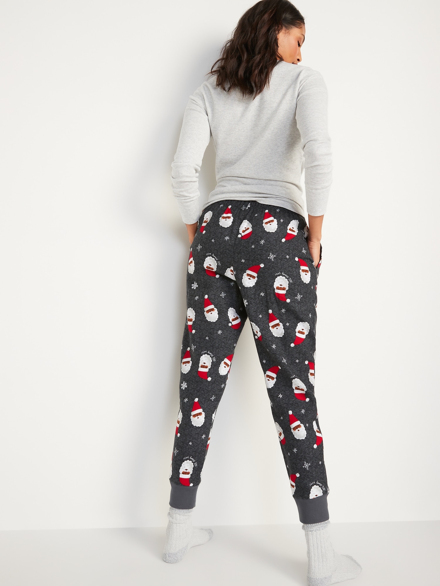 Printed Flannel Jogger Pajama Pants 
