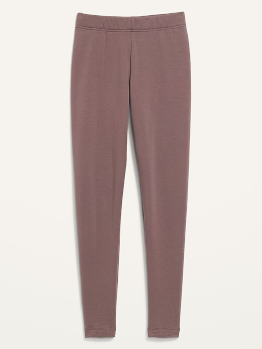Image number 8 showing, High-Waisted Fleece-Lined Ankle Leggings