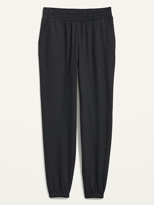 Image number 4 showing, High-Waisted Thermal-Knit Jogger Pajama Pants
