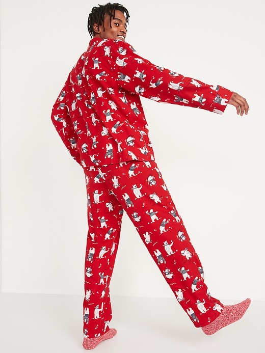 Image number 2 showing, Matching Holiday Flannel Pajamas Set