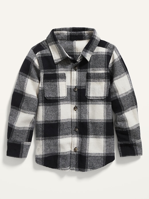 Old Navy Plaid Flannel Double-Pocket Shirt for Toddler Boys. 1
