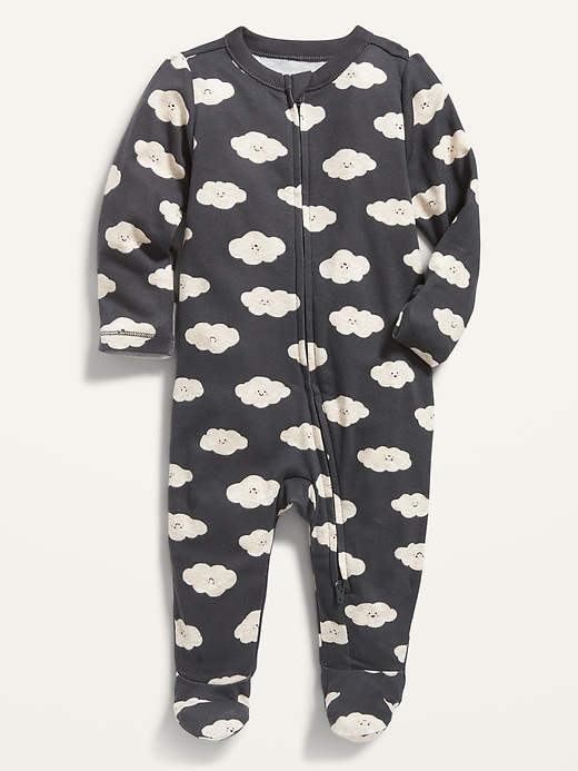 View large product image 1 of 1. Unisex Cloud-Print Sleep & Play Footed One-Piece for Baby
