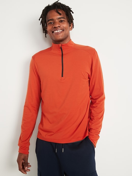 View large product image 1 of 2. 4-Way-Stretch Performance Half Zip Top
