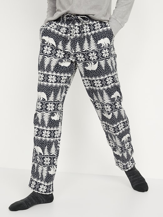 View large product image 1 of 2. Printed Flannel Pajama Pants