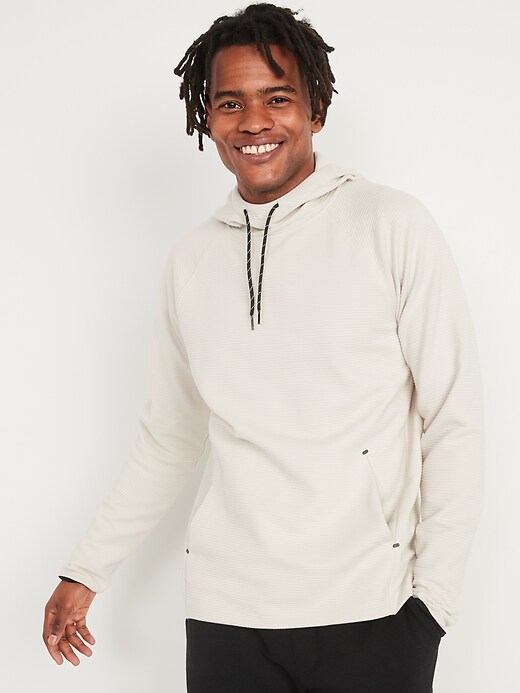 View large product image 1 of 1. Dynamic Fleece Textured Rib-Knit Pullover Hoodie