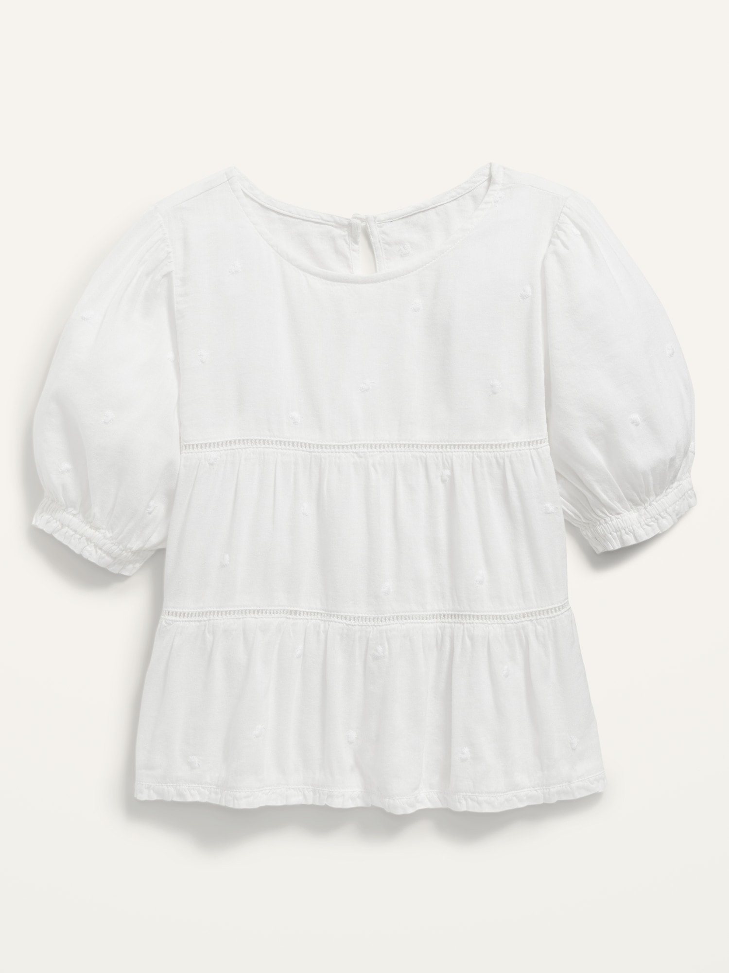 Puff-Sleeve Tiered Babydoll Swing Blouse for Girls | Old Navy