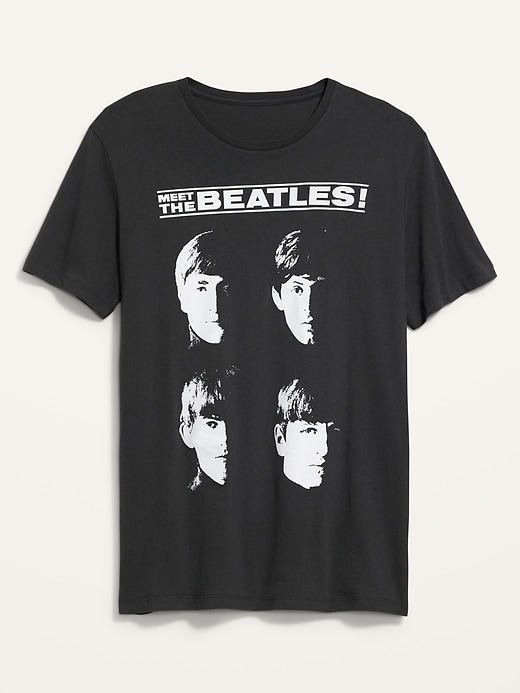 View large product image 2 of 2. The Beatles&#153 "Meet the Beatles!" Graphic Gender-Neutral T-Shirt for Adults