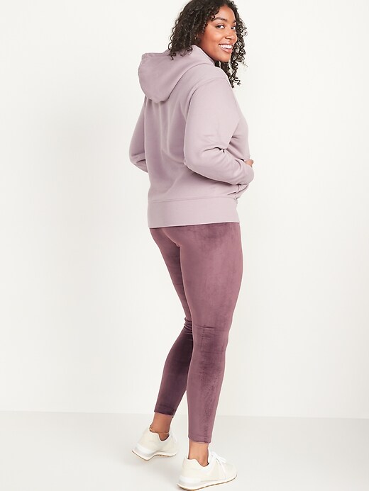 Image number 2 showing, High-Waisted Velour Ankle Leggings For Women