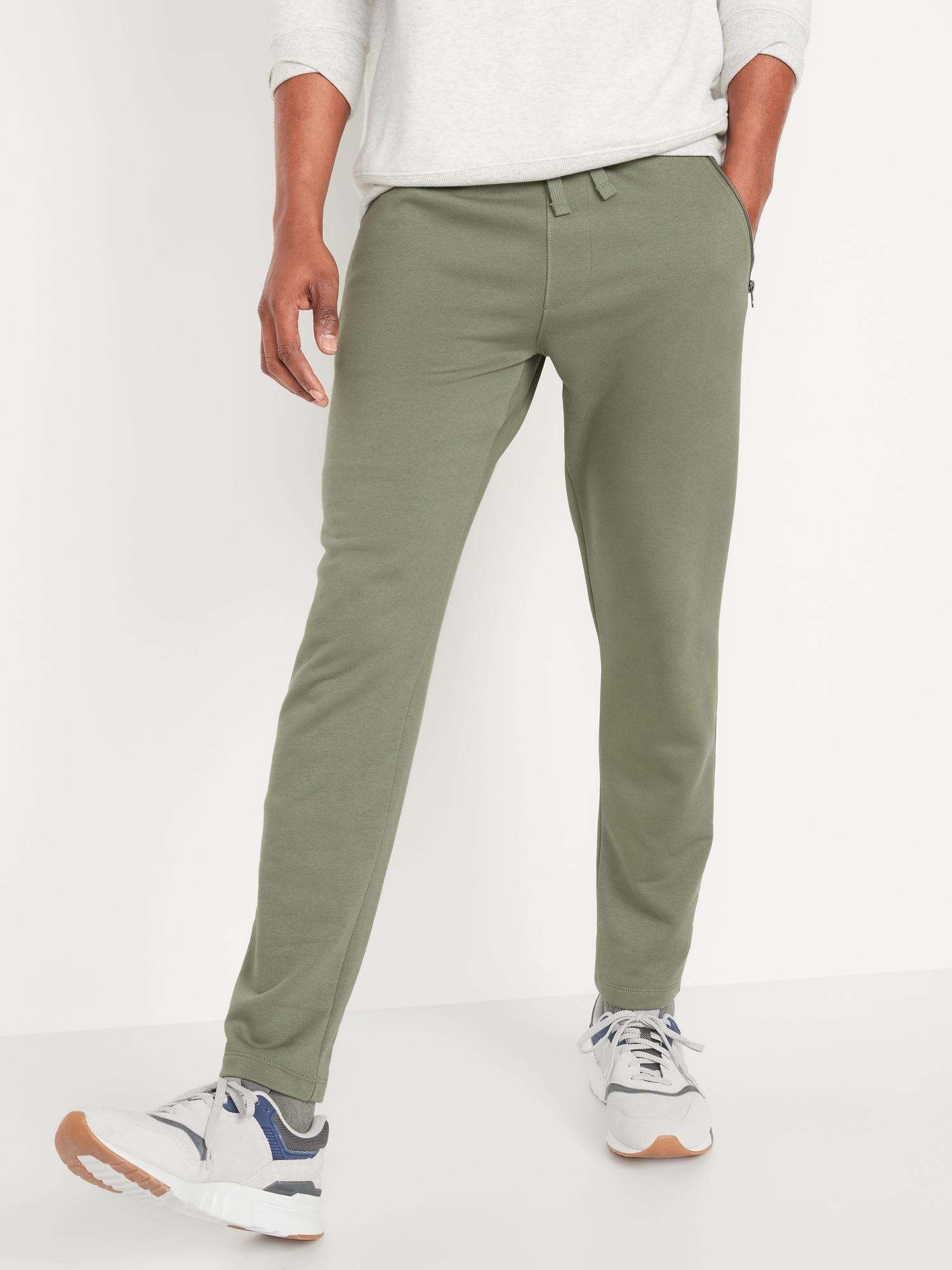 Old Navy Tapered Straight French Terry Jogger Sweatpants for Men green. 1