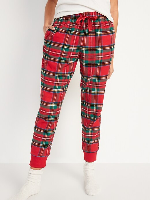 flannel sleep jogger pants